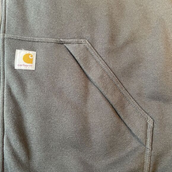 Carhartt Rain Defender Jacket Mens 2X Black Hooded Quilted Lined Full Zip Works - Picture 9 of 15